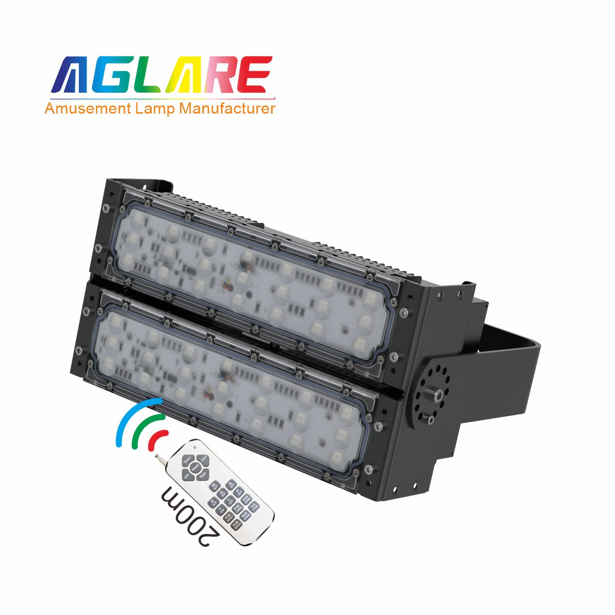 100W LED彩色泛光灯 RGB投光灯带？仄